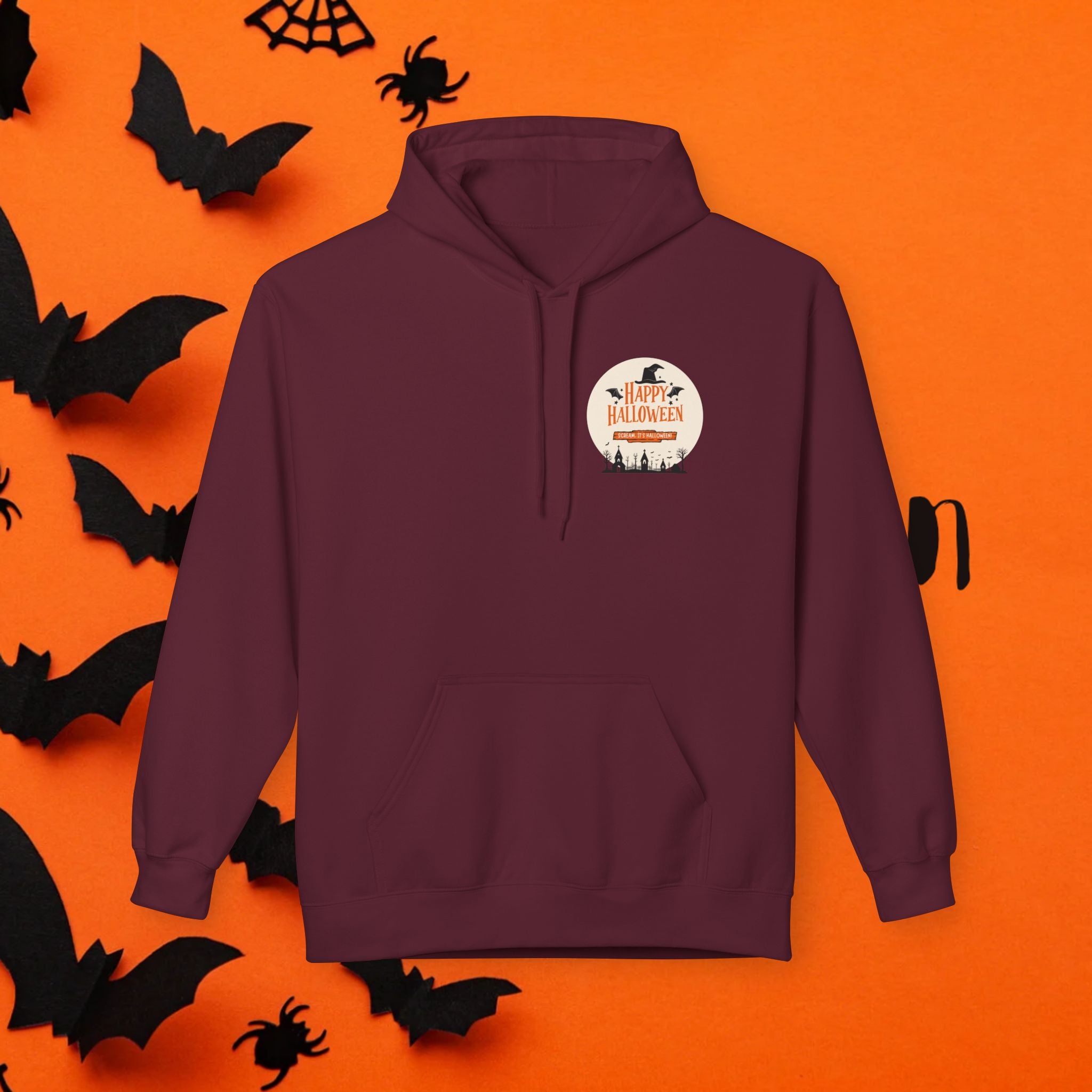 Halloween Party Unisex Fleece Hoodie, Cozy Halloween Sweatshirt, Unisex Costume Hoodie, Spooky Apparel, Fall Celebration Clothing