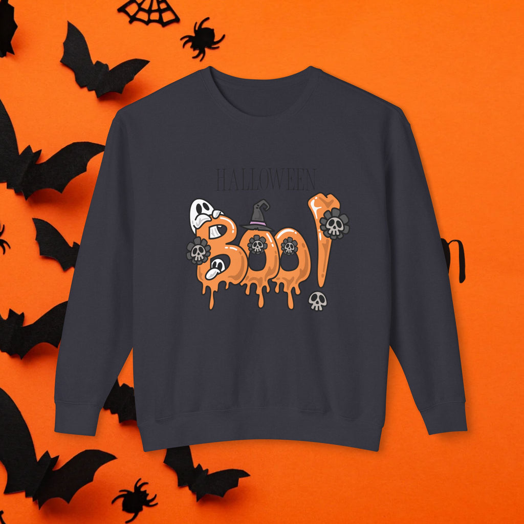Halloween Boo Crewneck Sweatshirt Unisex Leichtes Sweatshirt für den Herbst
