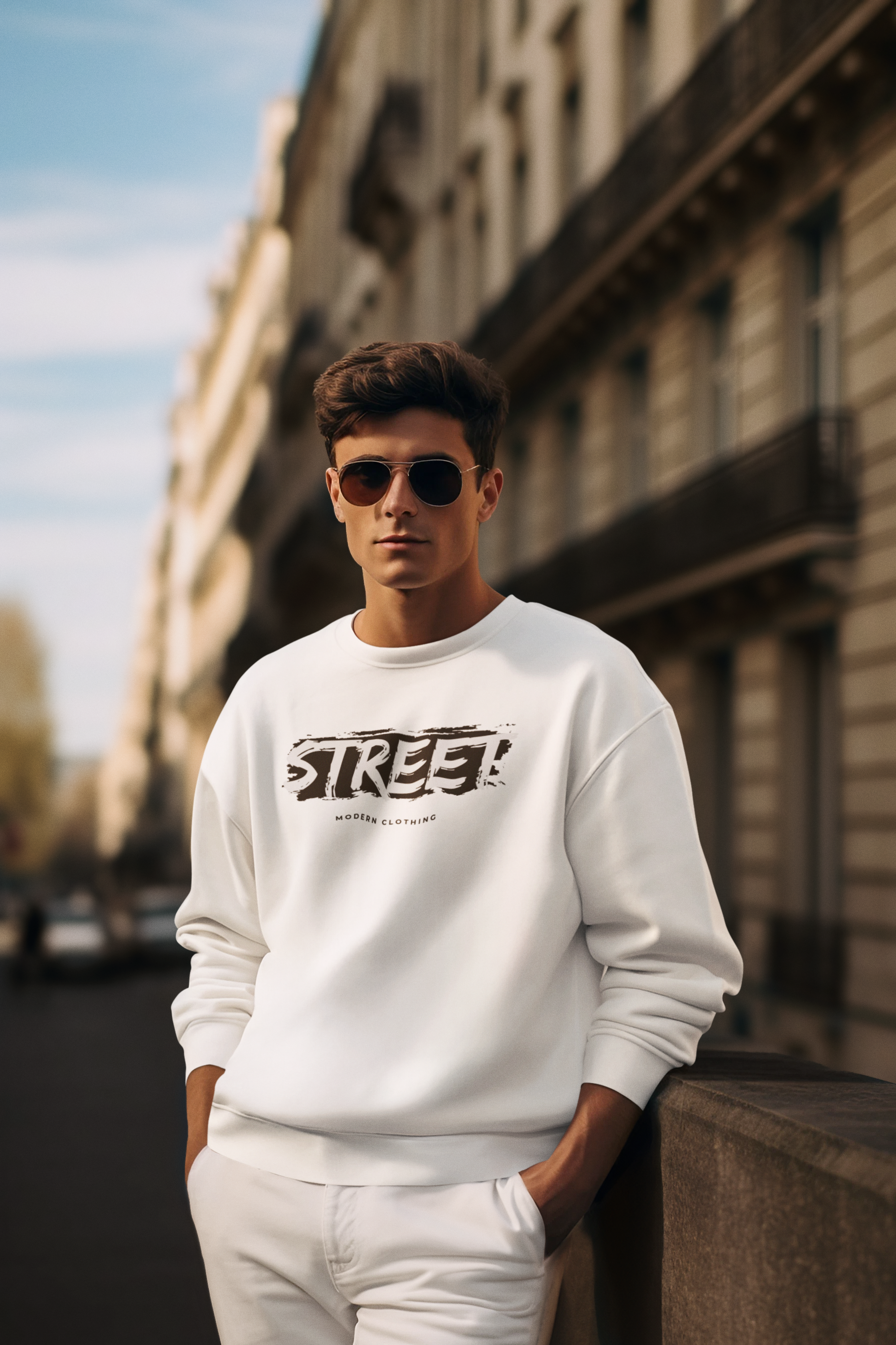 Unisex Rundhals-Sweatshirt aus schwerem Mischgewebe