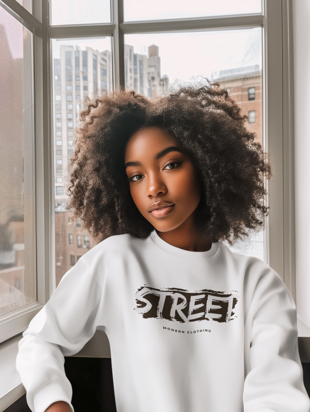 Unisex Rundhals-Sweatshirt aus schwerem Mischgewebe