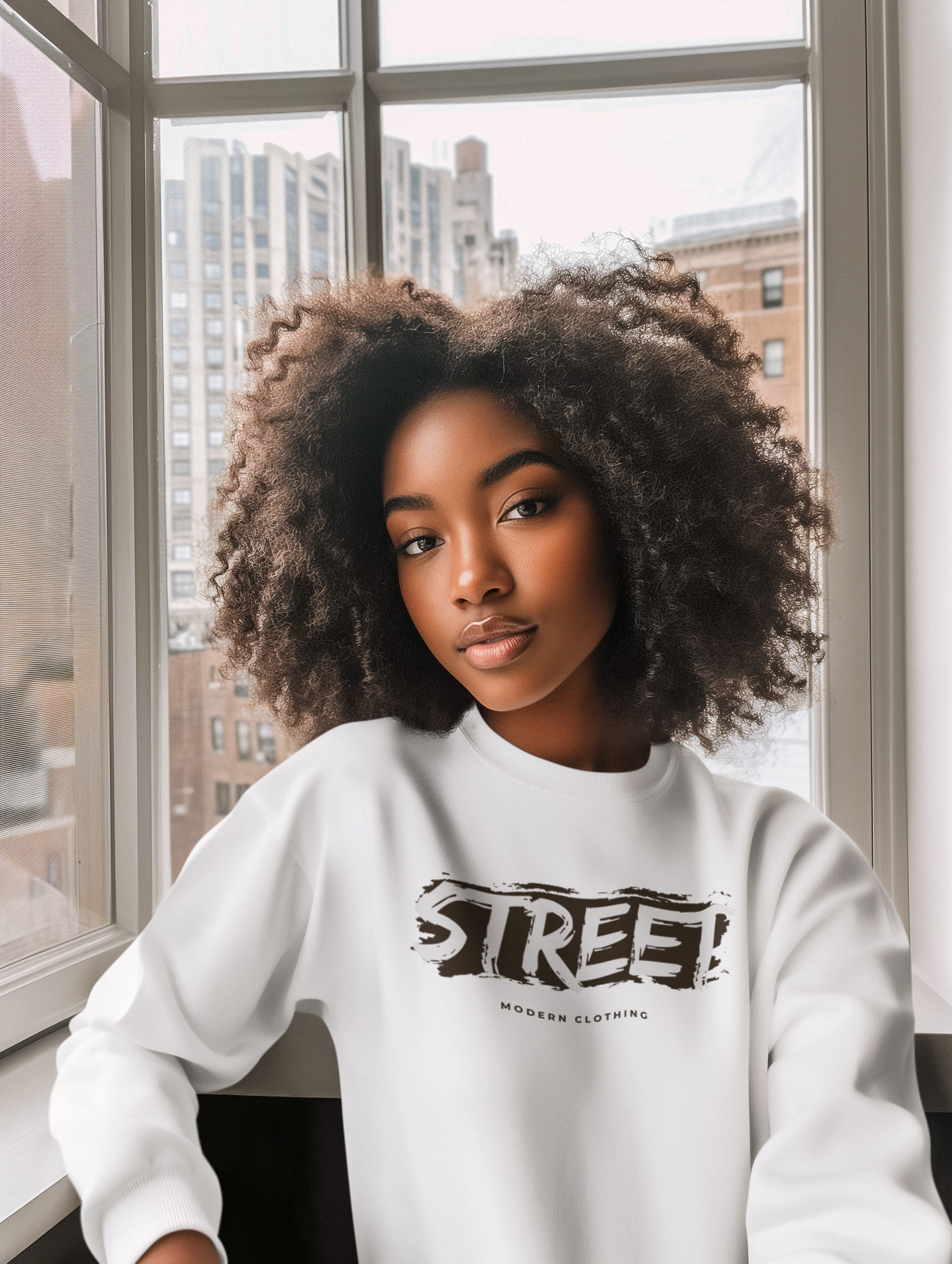 Unisex Rundhals-Sweatshirt aus schwerem Mischgewebe