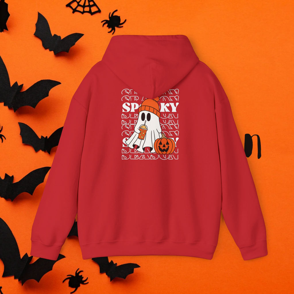 Cozy Ghost-Themed Hoodie for Halloween, Trendy Sweatshirt, Fall Fashion, Trick-or-Treat Wear, Unisex Halloween Apparel