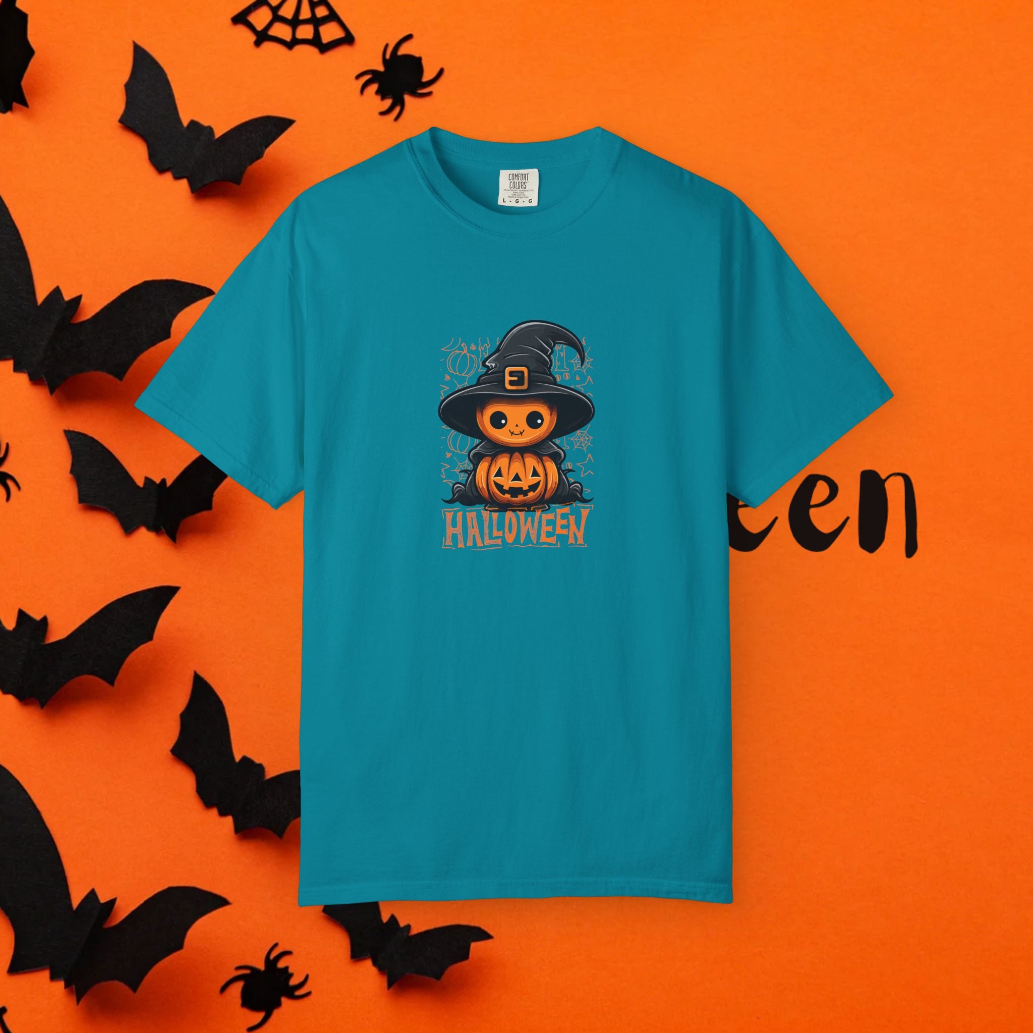 Halloween Hexe Kürbis Unisex T-Shirt, Gruseliges Shirt, Herbstbekleidung, Halloween Kostüm T-Shirt, Geschenk für Halloween Liebhaber